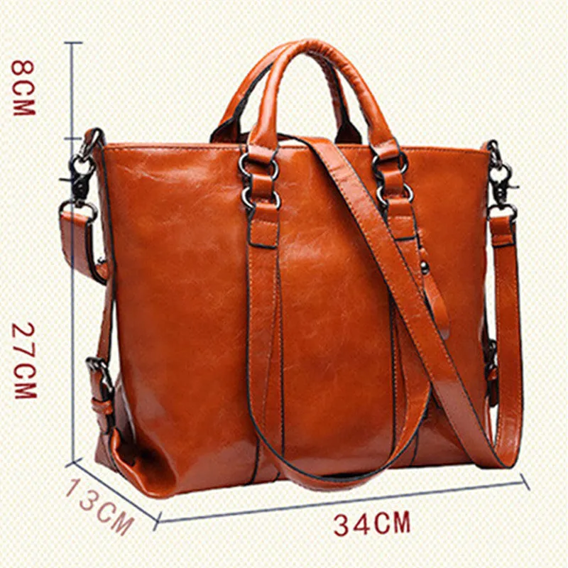 2015 New Fashion Genuine Leather bags Tote Women Leather Handbags Women Messenger Bags Shoulder Bags Hot Vintage bags popular