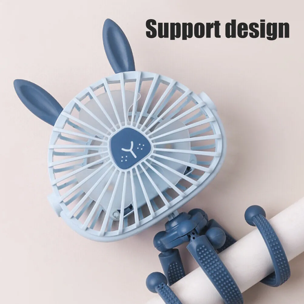 360° Mini Rechargeable USB Fan With LED's