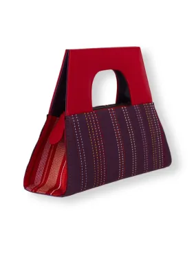 A-Chica Handbag - Purple & Red Handle