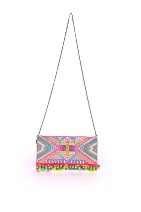 AB20-002 Neon Impala Aztec Clutch