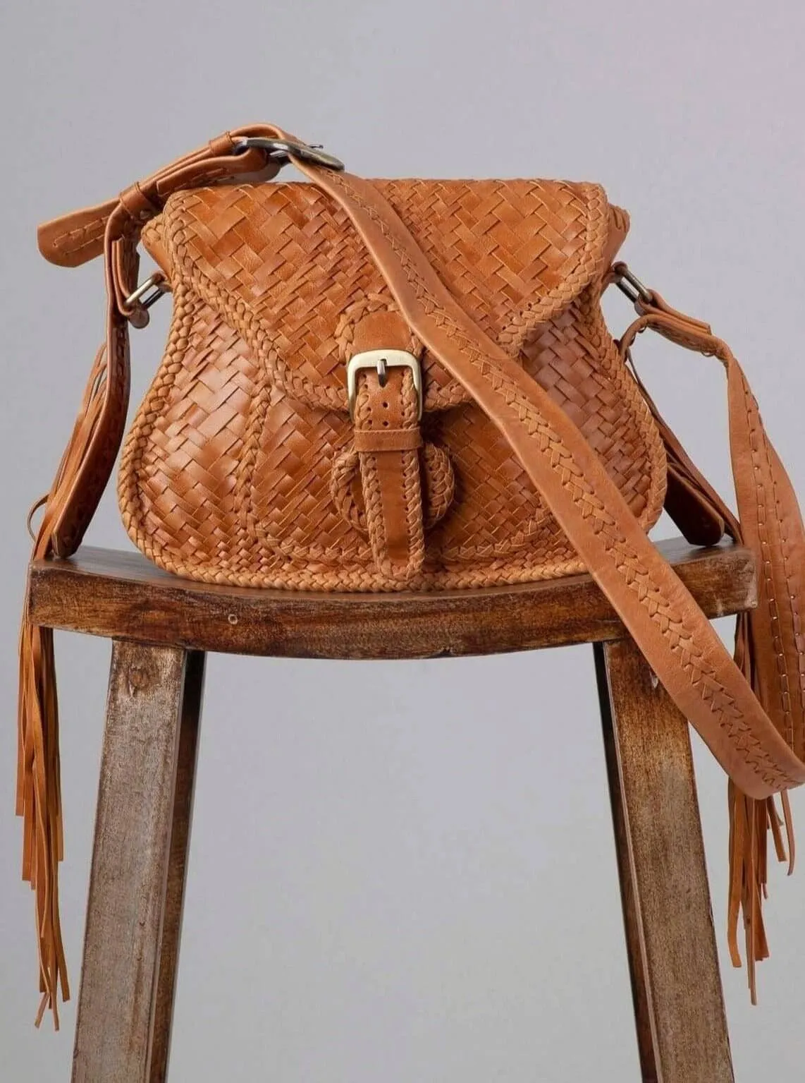 Adelaide Leather Saddle Bag Gingerbread