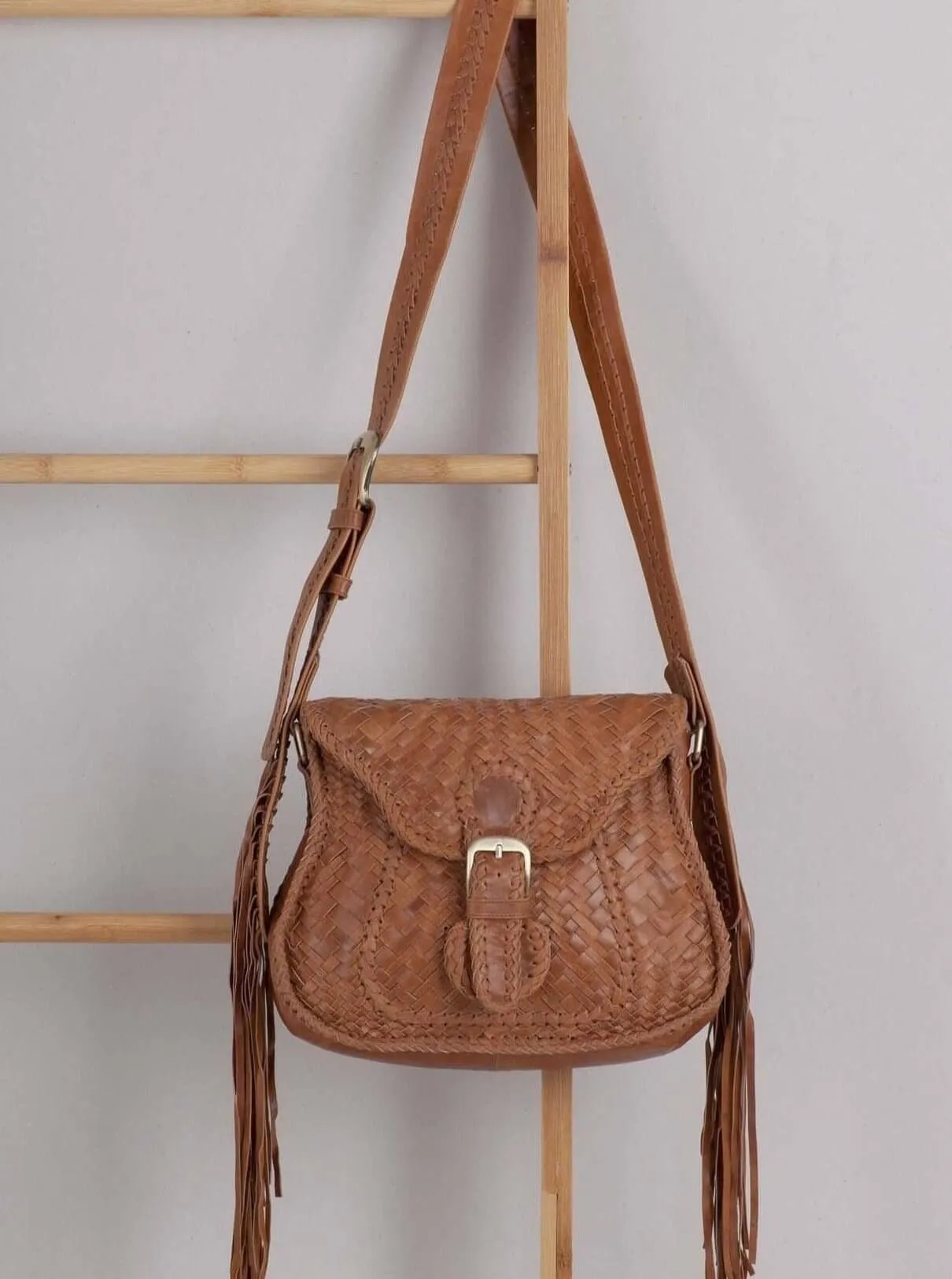 Adelaide Leather Saddle Bag Pecan