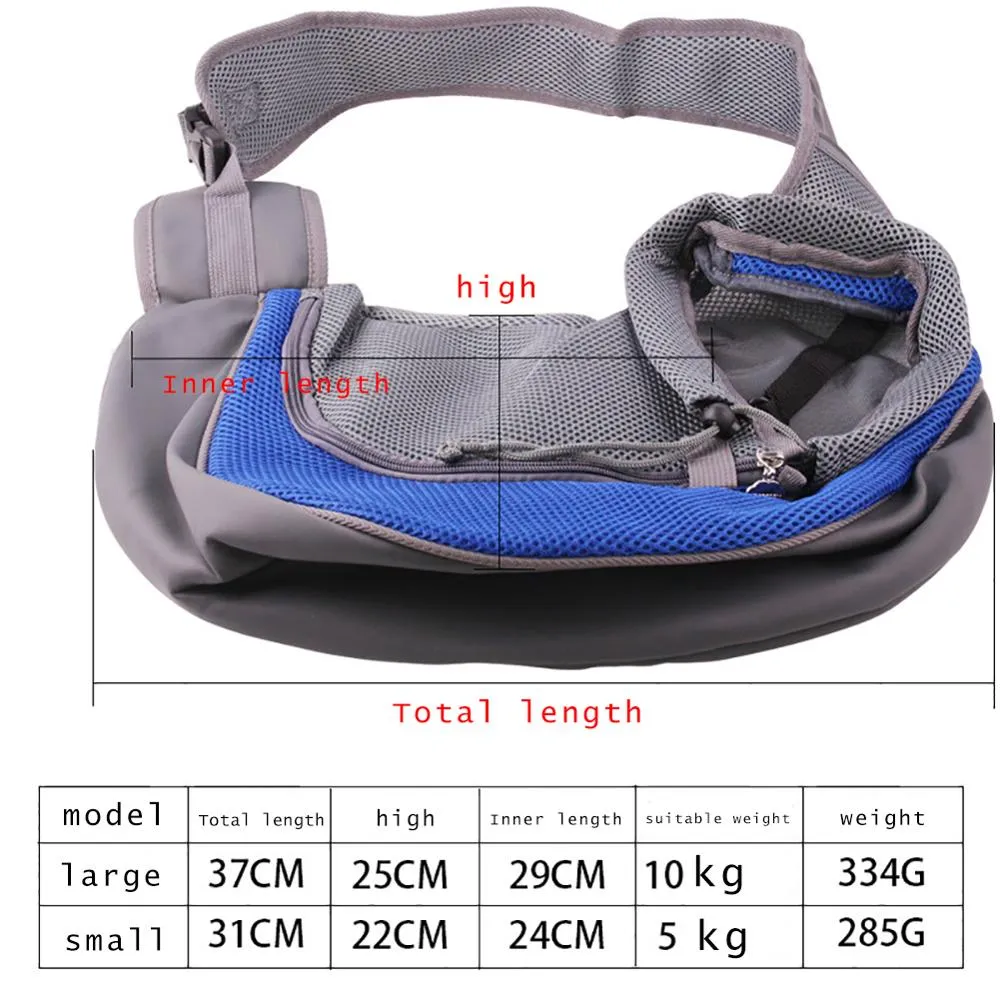 Adjustable Pet Carrier Bag Puppy Outdoor Travel Breathable Handbag Mesh Single Shoulder Bag Backpack Bag For Dogs Pet Supplies