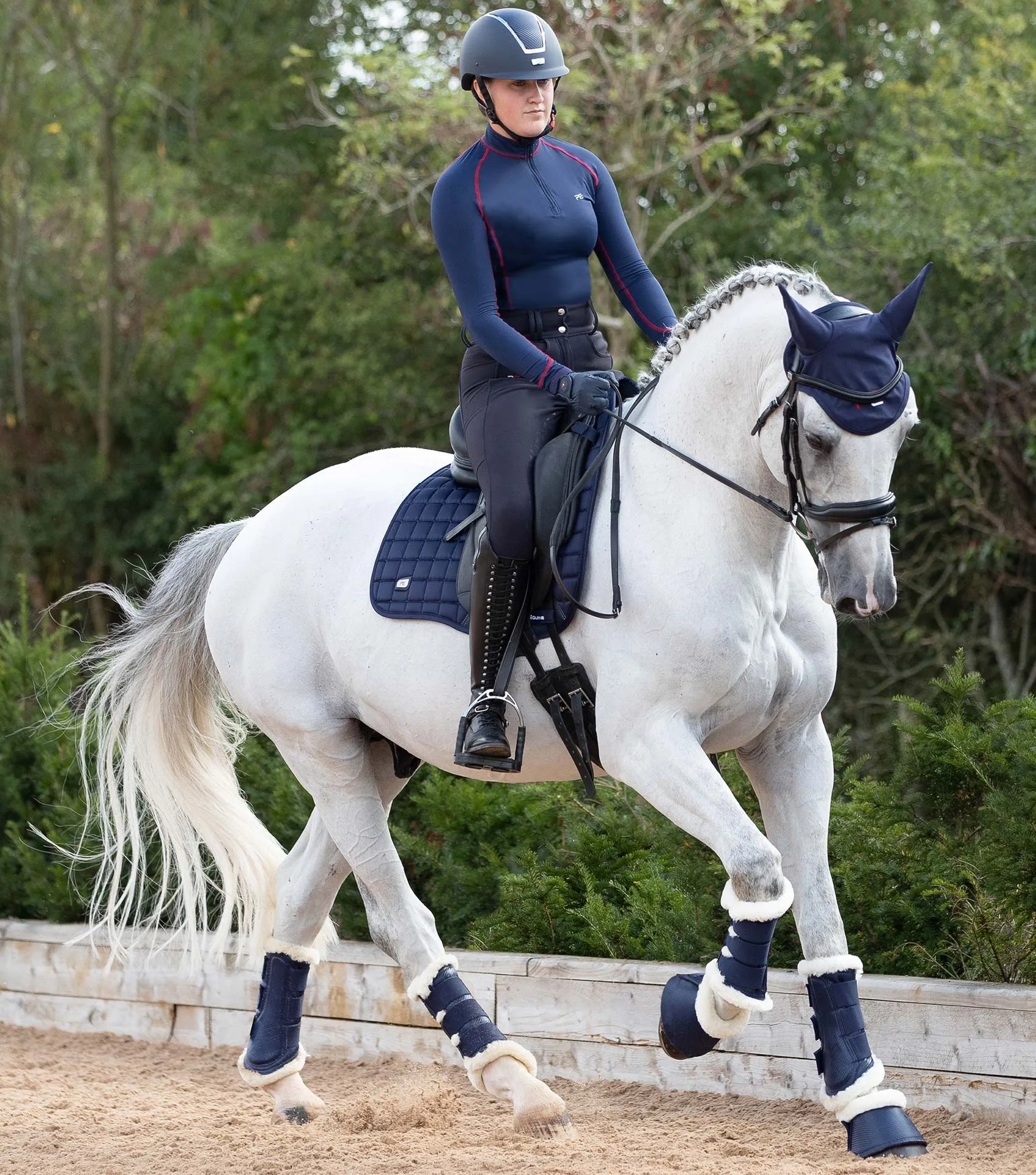 Alberta CC Satin Dressage Square Navy