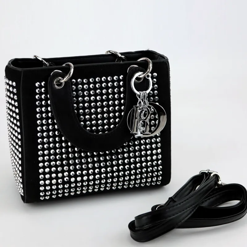 Allover Rhinestone Décor Mini Bucket Bag for Women