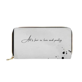 All's Fair In Love & Poetry Zipper Purse