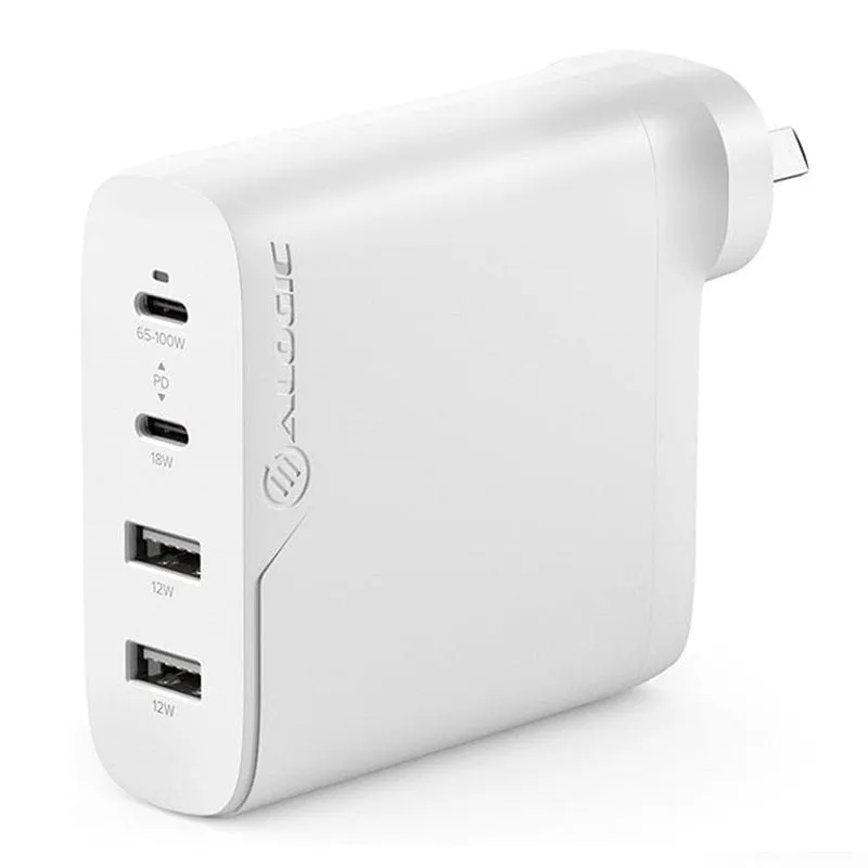 Alogic Rapid Power 4 Port 100W GaN USB-C & USB-A Wall Charger