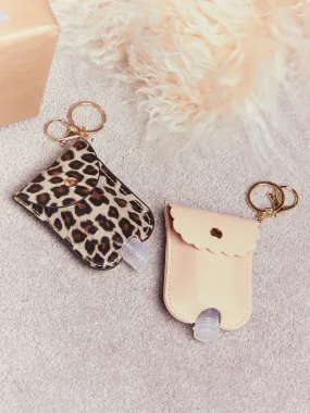 Animal Print Hand Sanitiser Case Keyring