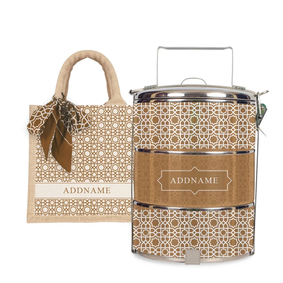 Annas - Lunch Tote Bag with Three-Tier Tiffin Carrier