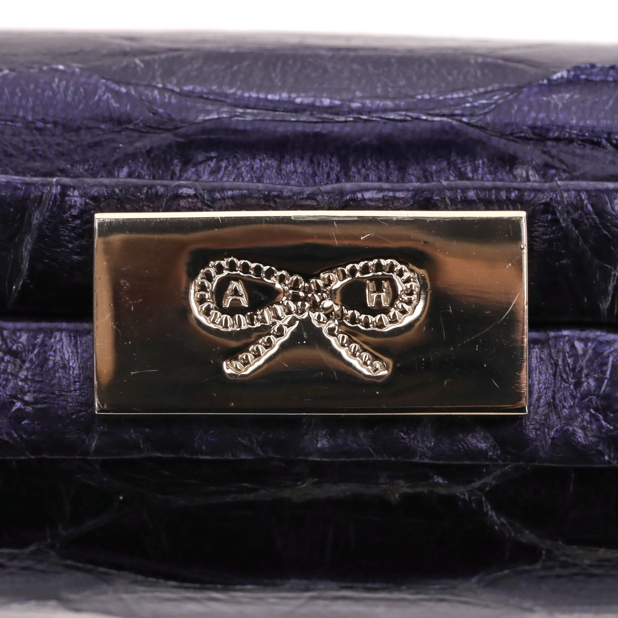 Anya Hindmarch Snake-Embossed Leather Clutch Bag