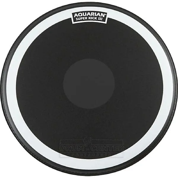 Aquarian Super Kick III Bass Drum Head w/Power Dot 18" Black