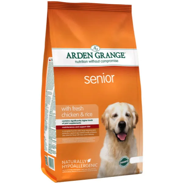 Arden Grange 2 Bag Deal (2 x 12kg) Adult Dog Senior Fresh Chicken & Rice