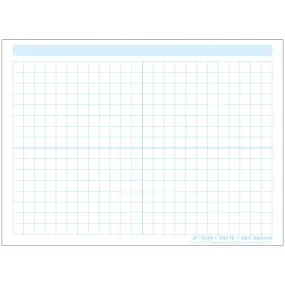 Ashley Smart Poly Dry Erase Mat 1/2" Grid Blocks, Graph 13" X 9.5" (ASH95323)