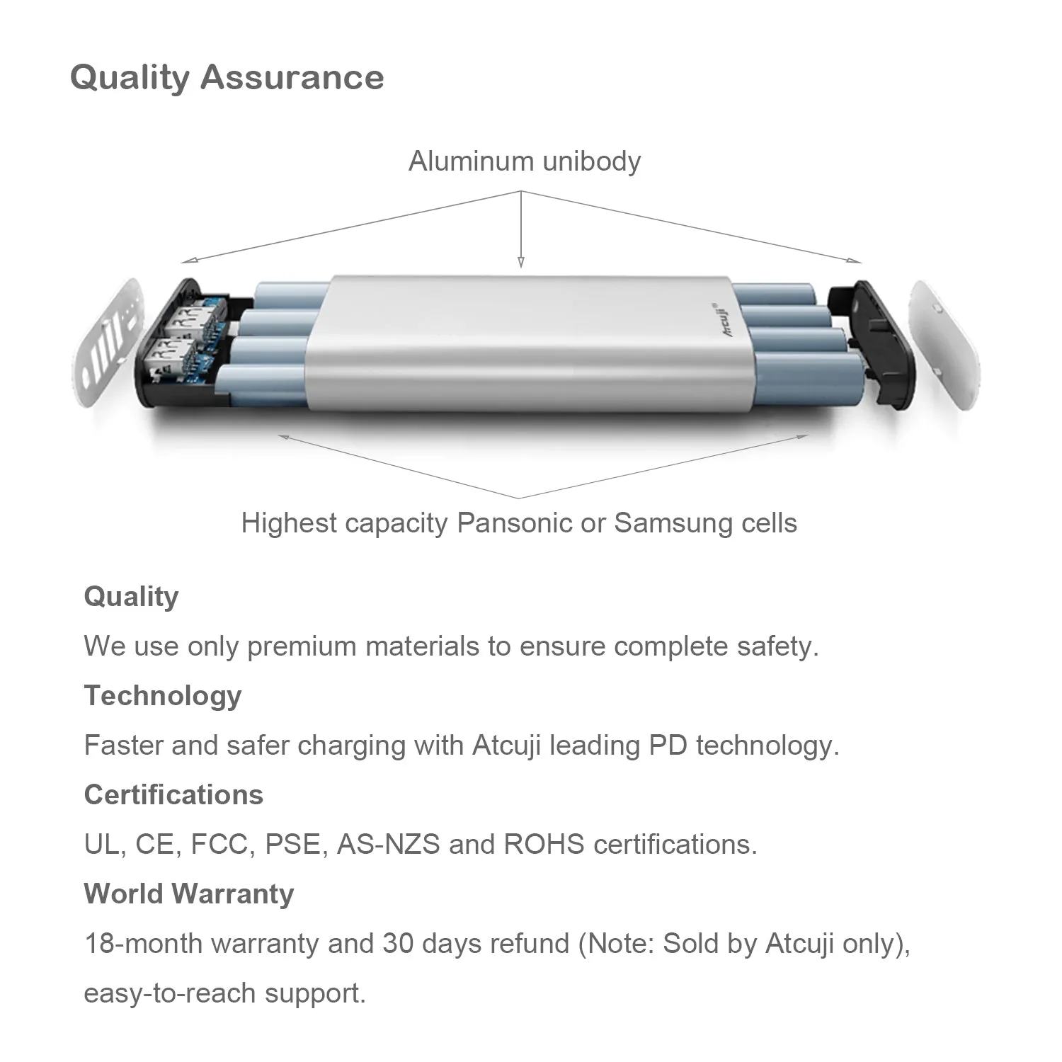 AT26PD 26800mAh USB-C Power Bank 150W Power Delivery for Apple MacBook Pro Air USB C External Battery Microsoft Surface Pro Laptop Portable Charger HP Dell Razer Lenovo Asus laptop tablet (TSA Approved)