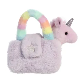 Aurora - Fancy Pals - 6" Plushy Purple Unicorn Pet Carrier