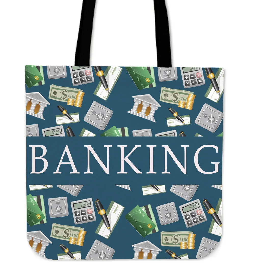 Banking Linen Tote Bag