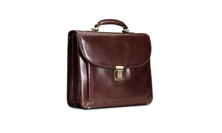 Baron Classic Leather Briefcase