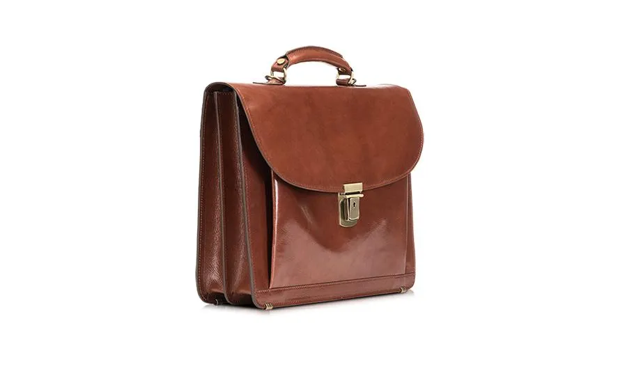 Baron Classic Leather Briefcase