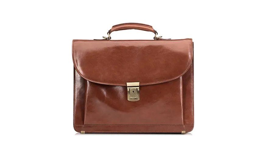 Baron Classic Leather Briefcase