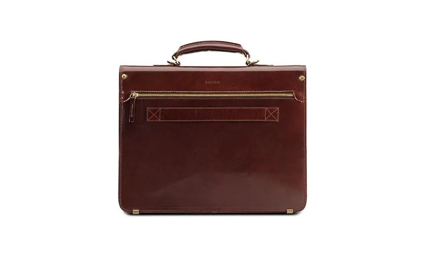 Baron Classic Leather Briefcase