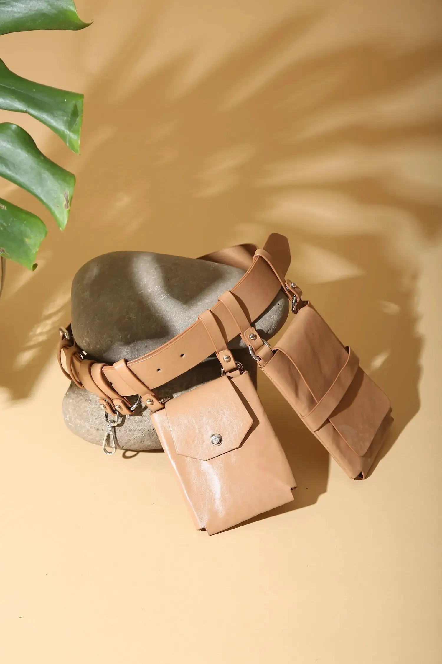 Beige Utility Bag Belt