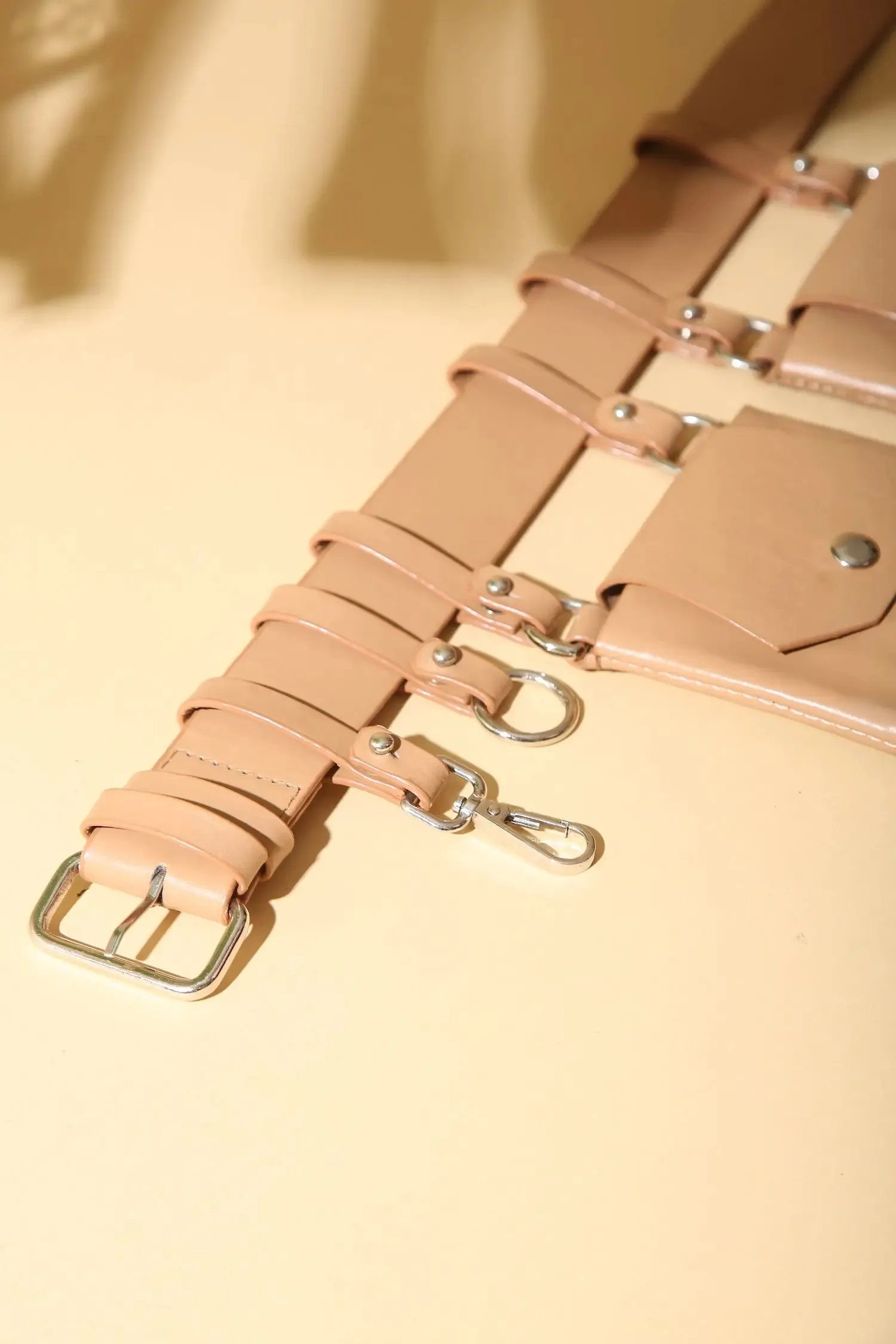 Beige Utility Bag Belt