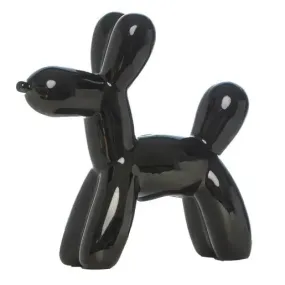 Black Ballon Dog Piggy Bank 12"