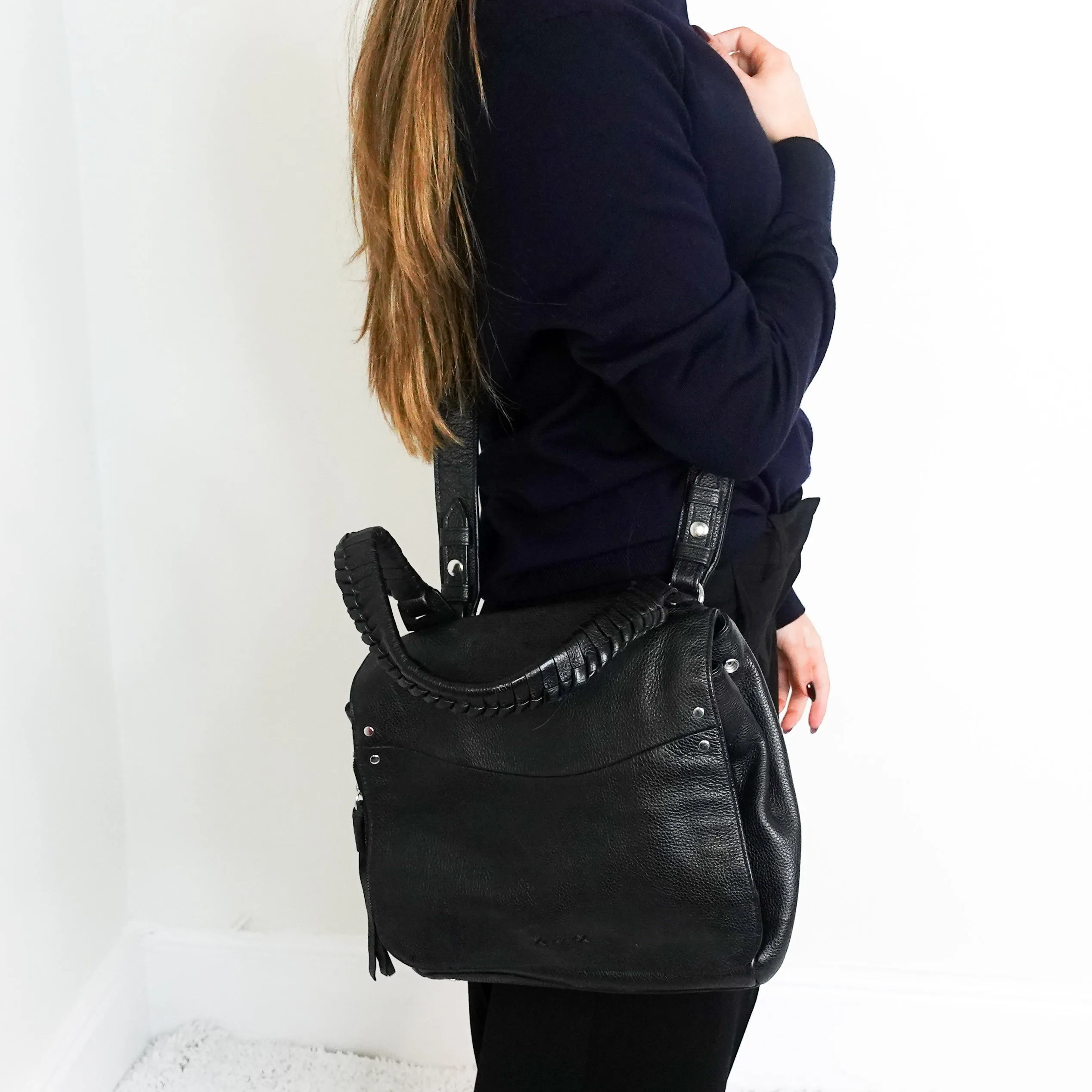 Black Trapeze Crossbody bag RRP £500