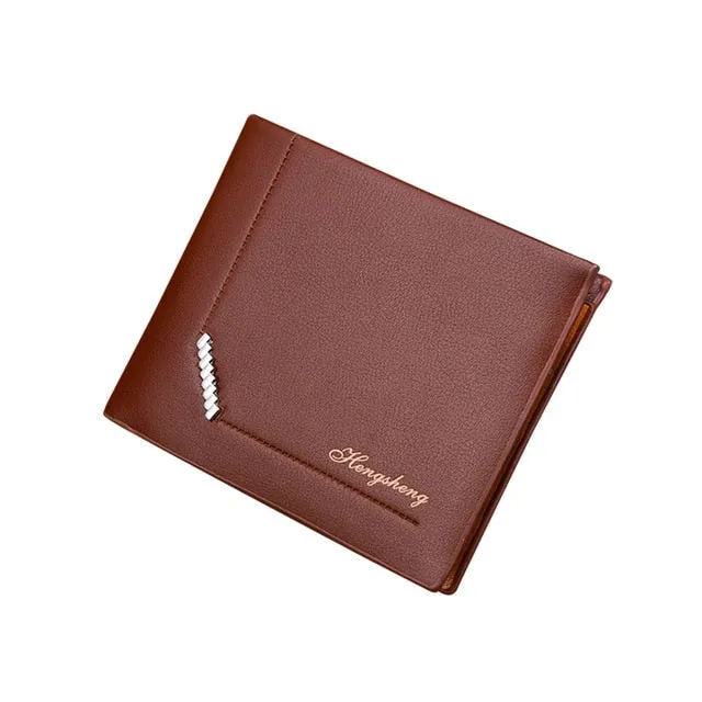 Blocking Short Leather Wallet Mens