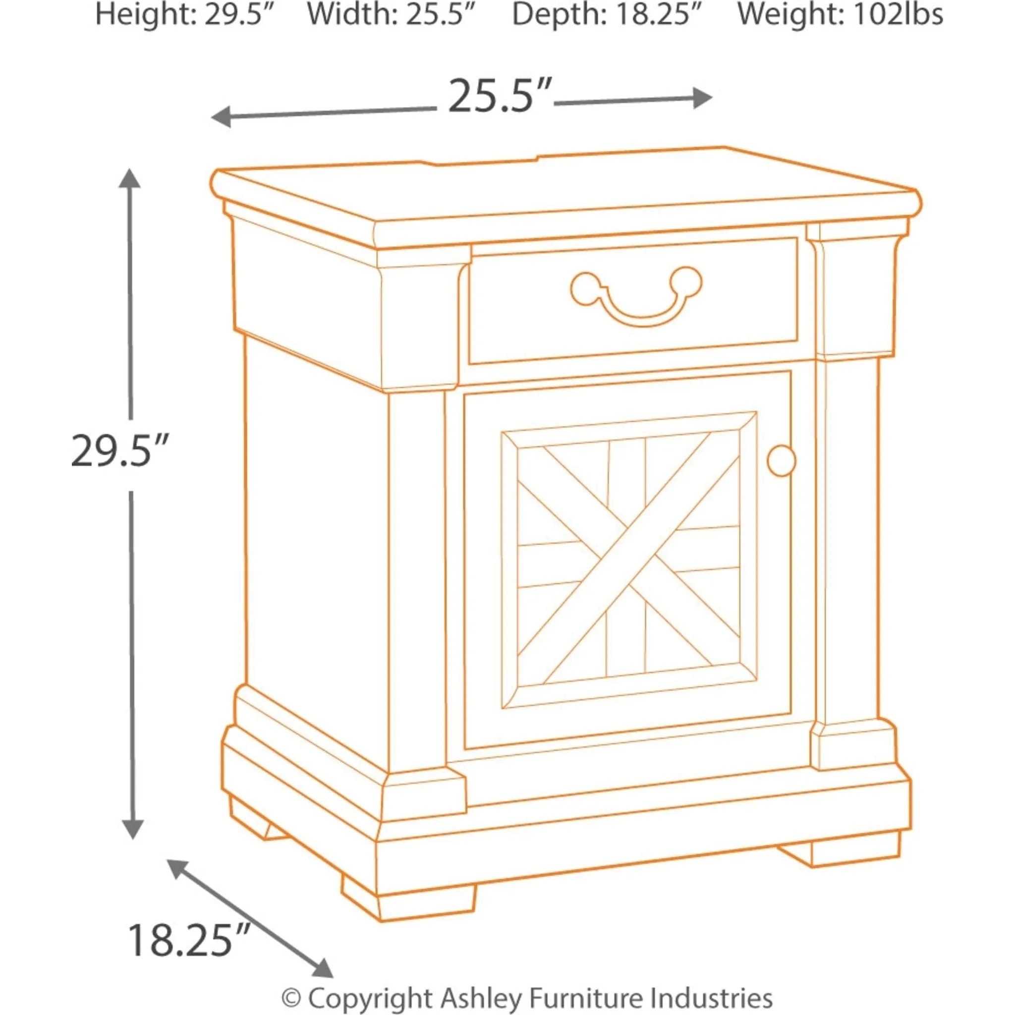 Bolanburg One Drawer Nightstand