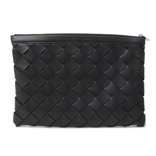 Bottega Veneta Leather Intrecciato Clutch Bag