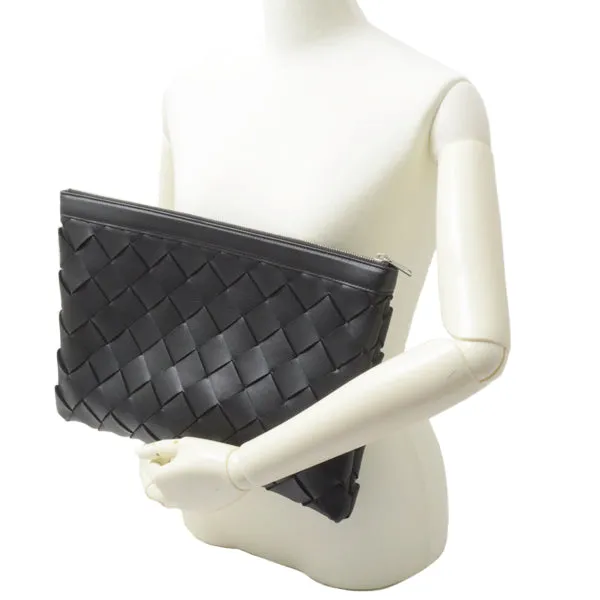 Bottega Veneta Leather Intrecciato Clutch Bag