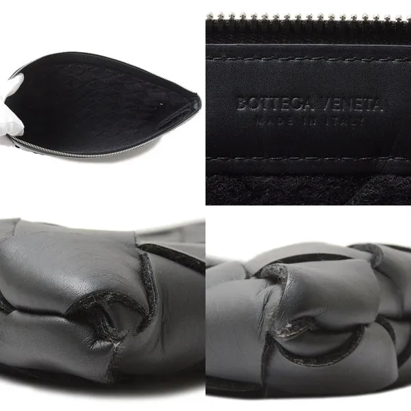 Bottega Veneta Leather Intrecciato Clutch Bag