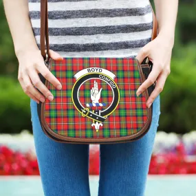 Boyd Tartan Saddle Bag with Family Crest