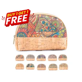 BUY 1 GET 1 FREE: （5units）cork semicircle coin purse  BAG-044