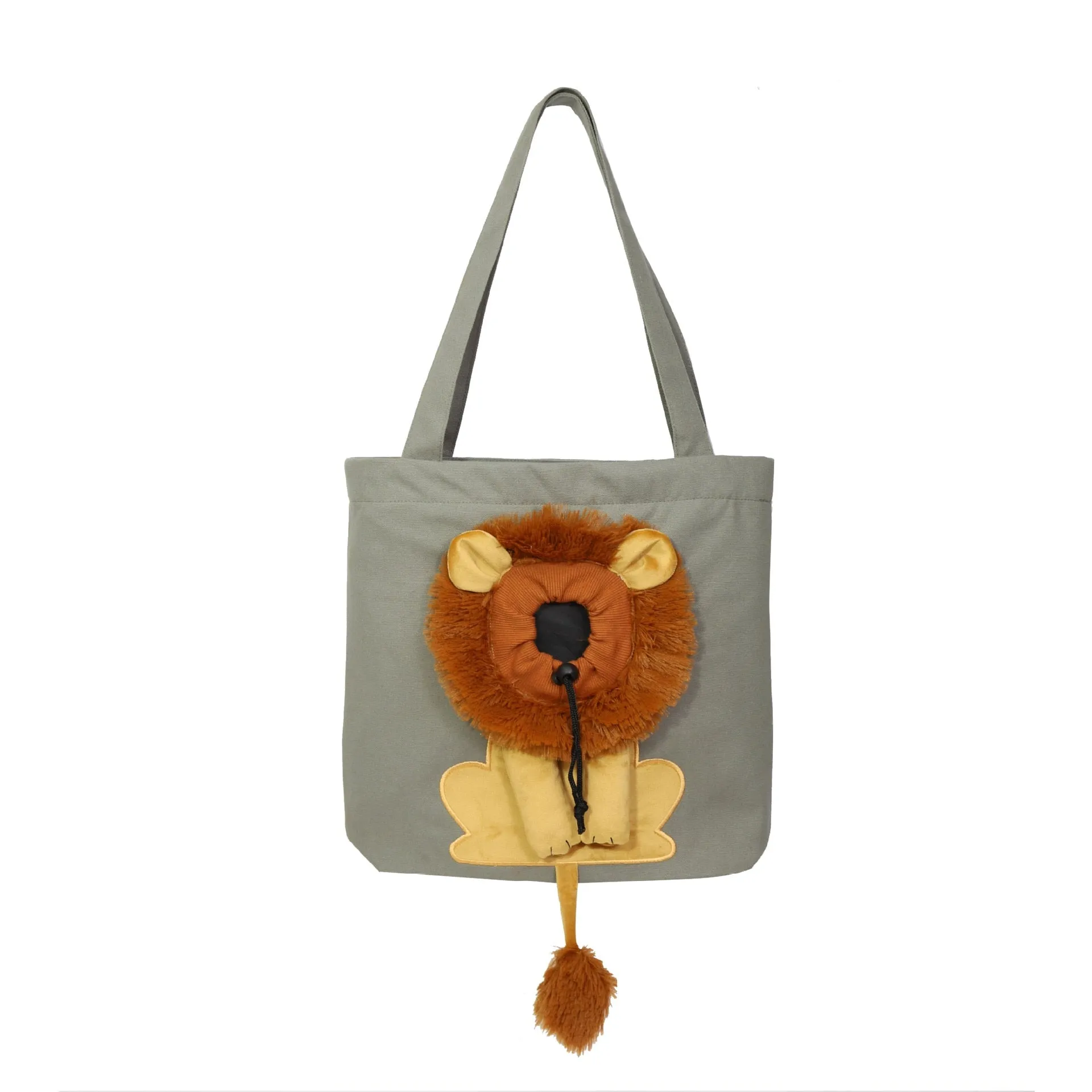 Cartoon Shape Lion Canvas Pet Shoulder Bag