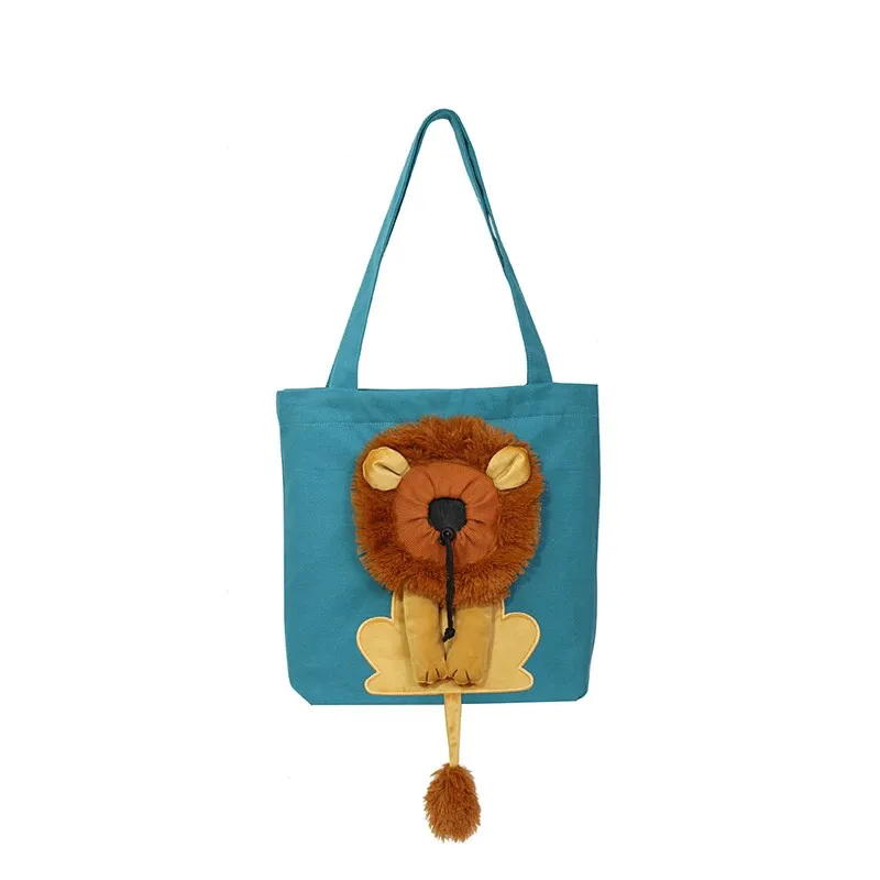 Cartoon Shape Lion Canvas Pet Shoulder Bag