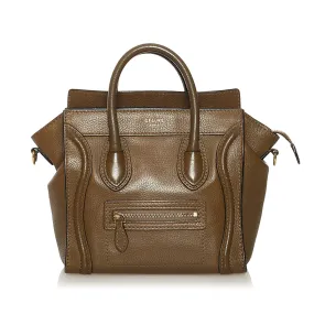 Celine Luggage Handbag Nano Brown