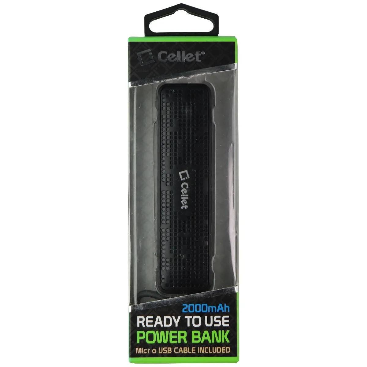 Cellet Power Bank (2000mAh)   Micro USB Cable - Black