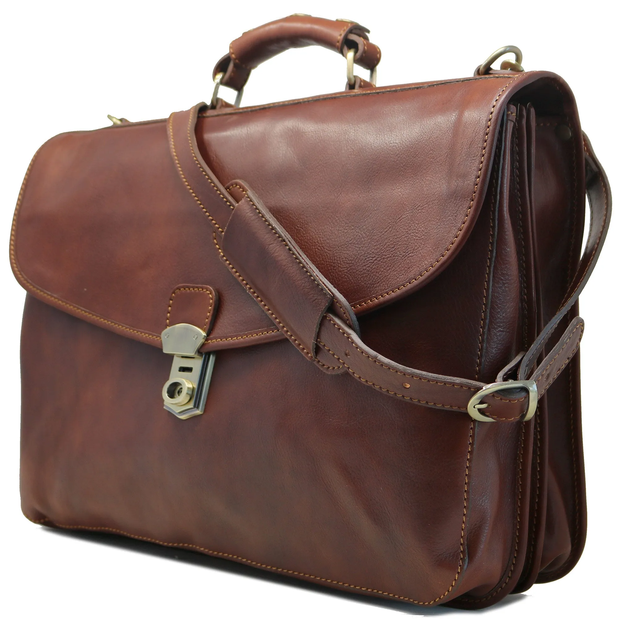 Cenzo Leather Briefcase