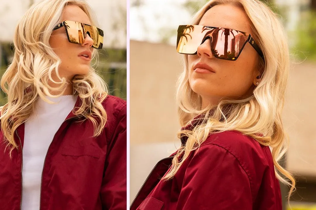 CLARITY SUNGLASSES: ROSE GOLD