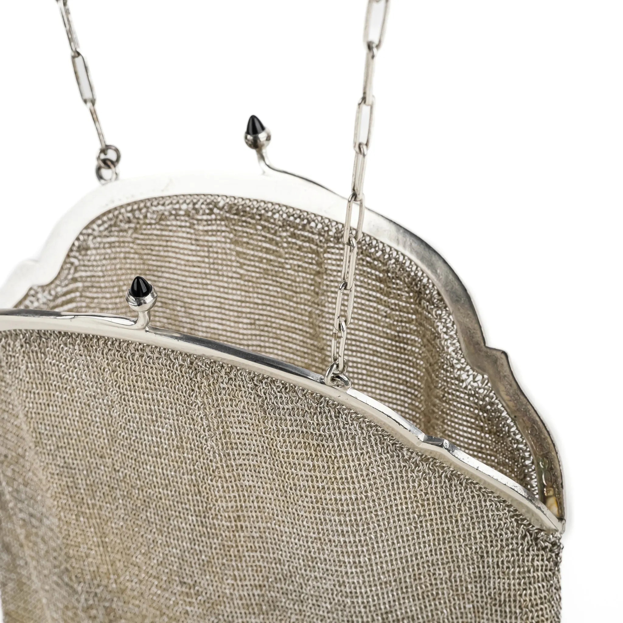 COHEN & CHARLES Sterling Chainmail Evening Bag