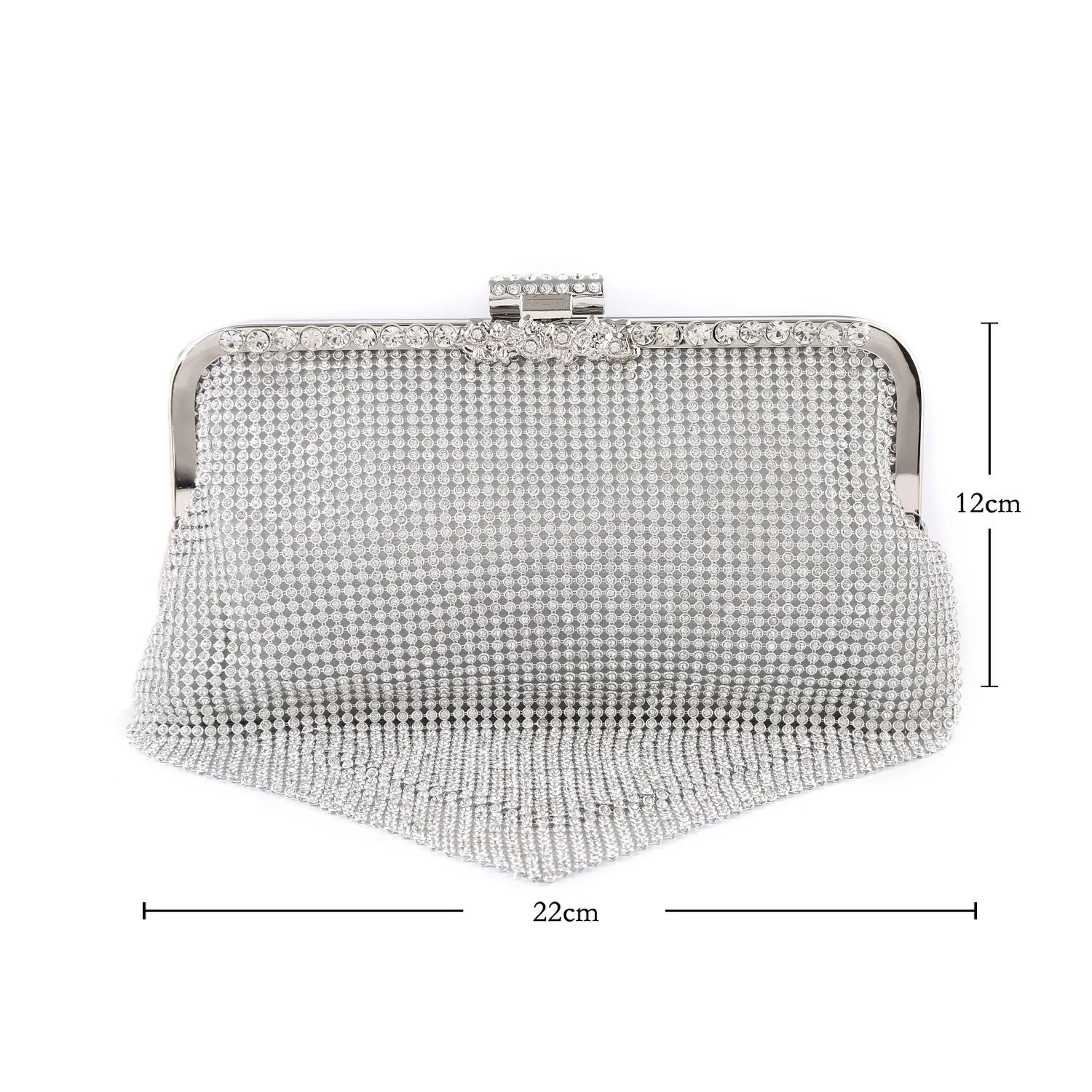 Connie Silver Evening Clutch Bag