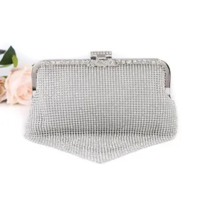 Connie Silver Evening Clutch Bag