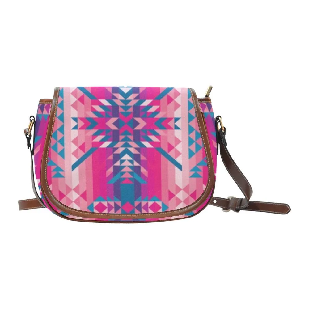 Desert Geo Blue Saddle Bag/Large