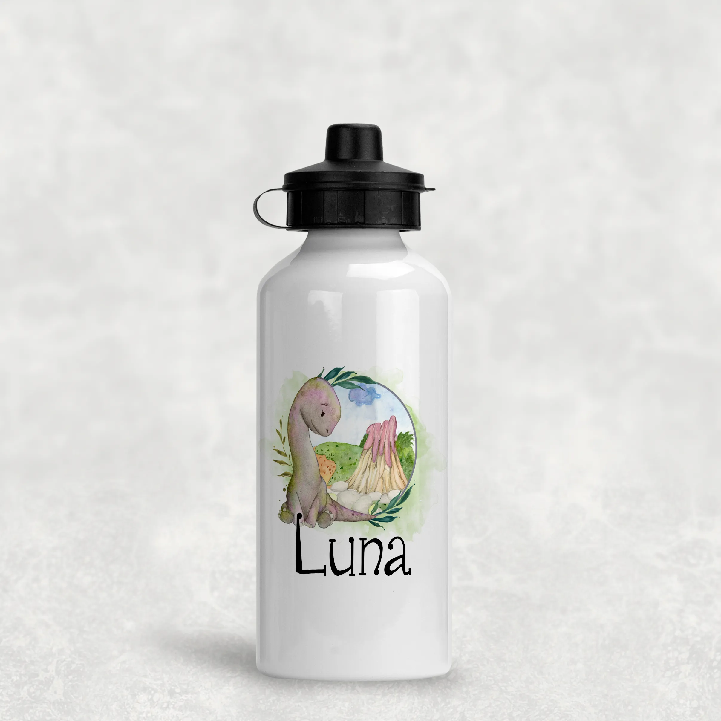 Dinosaur Personalised Aluminium Water Bottle 400/600ml