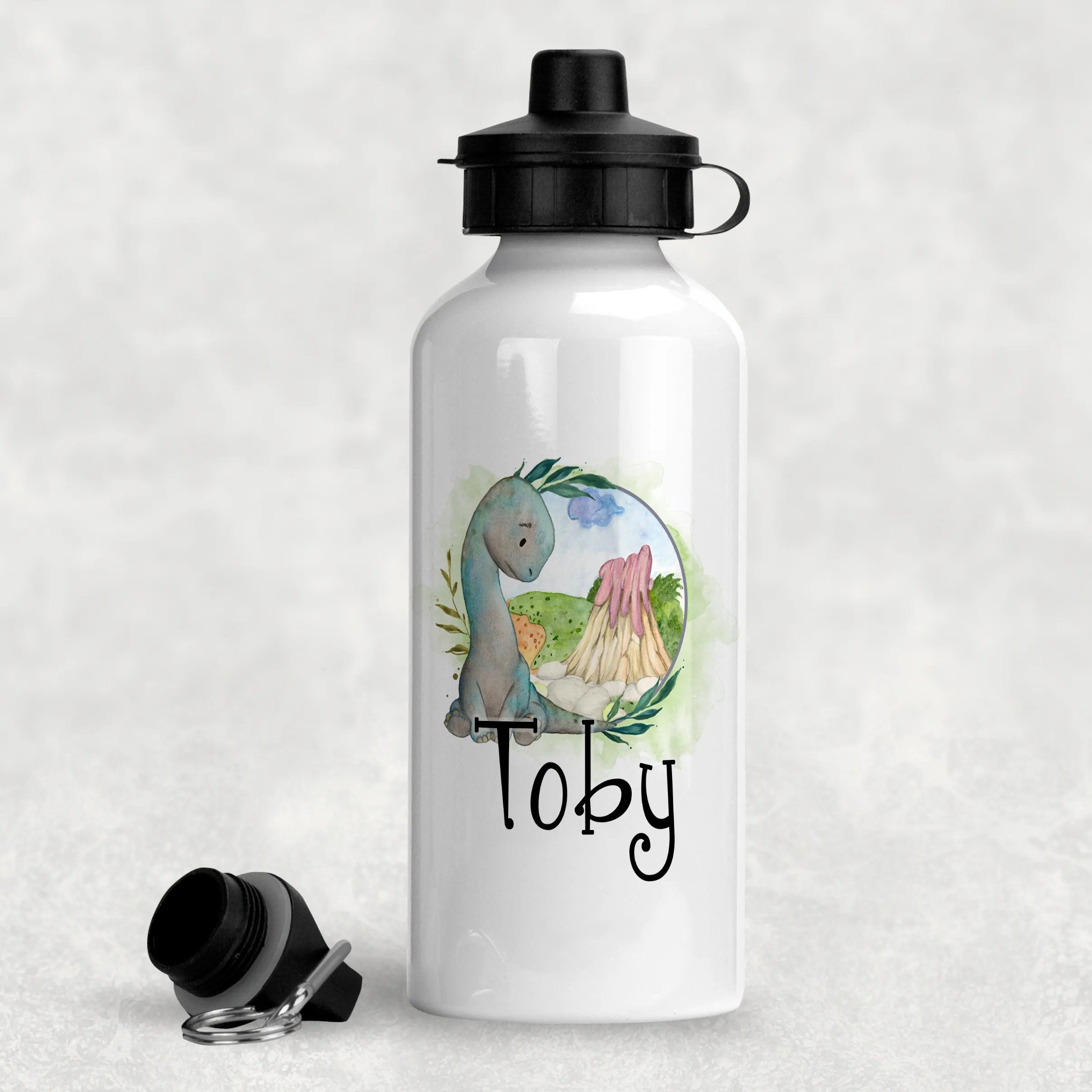 Dinosaur Personalised Aluminium Water Bottle 400/600ml