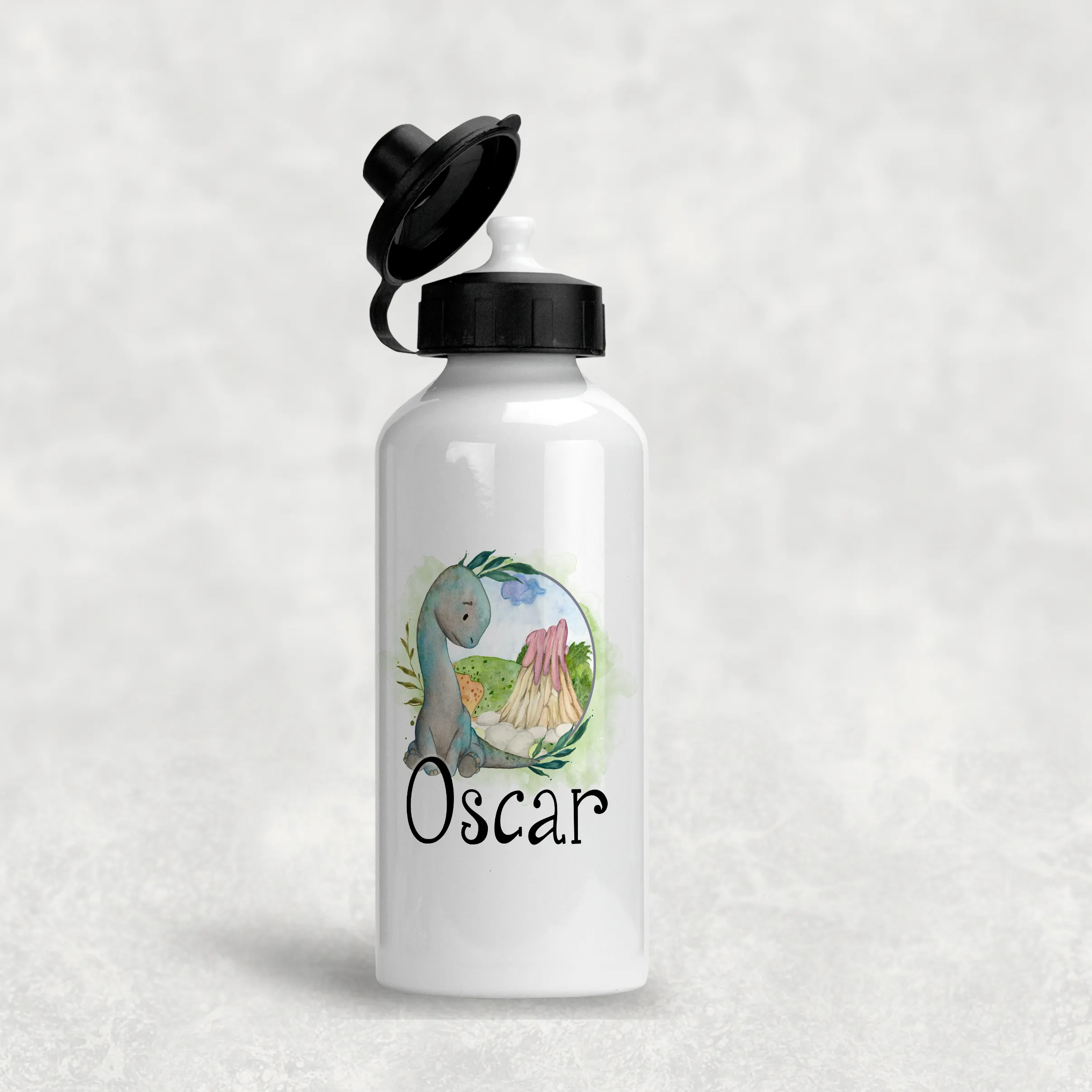 Dinosaur Personalised Aluminium Water Bottle 400/600ml