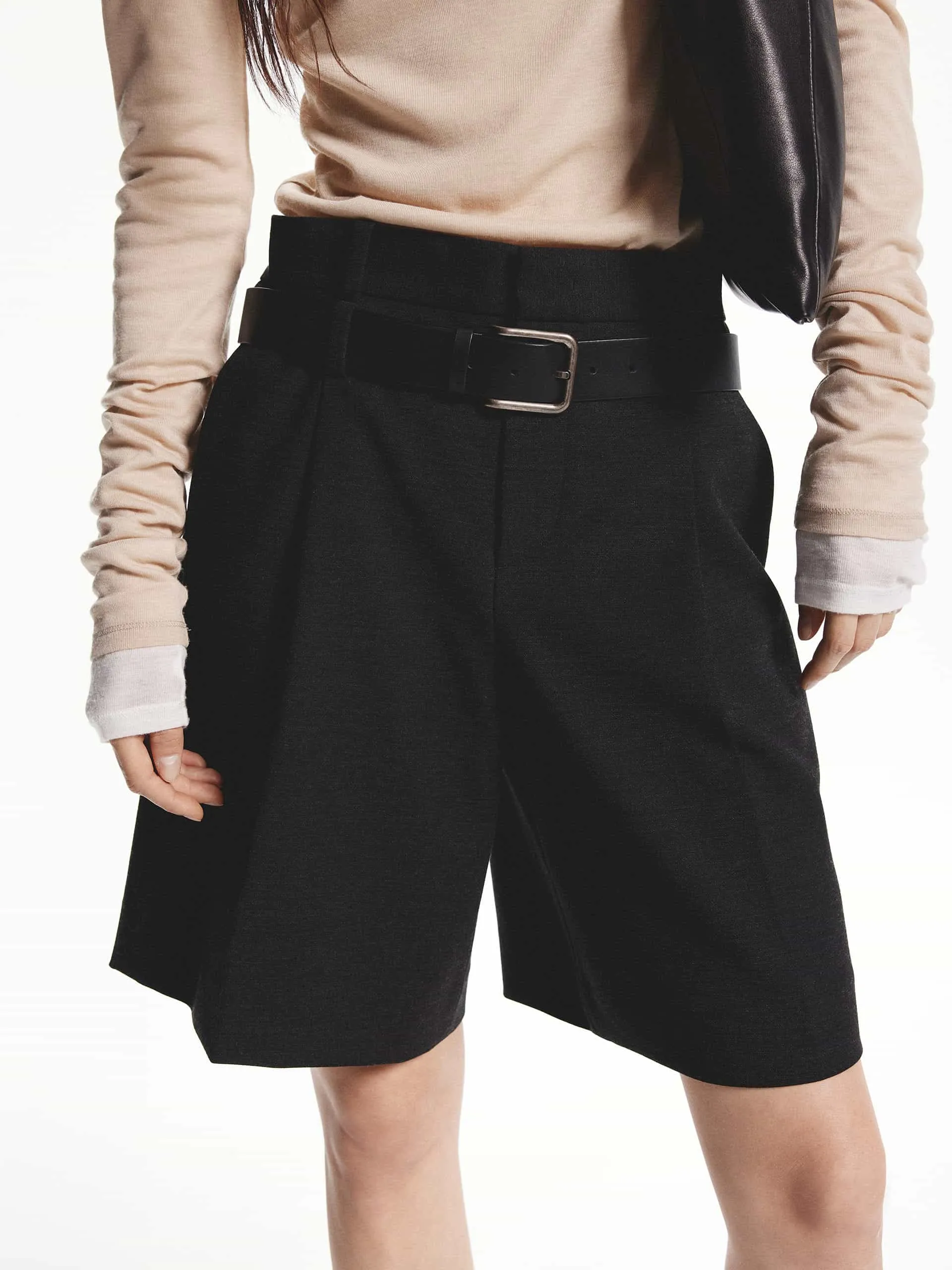 Double Waist Tailored Shorts