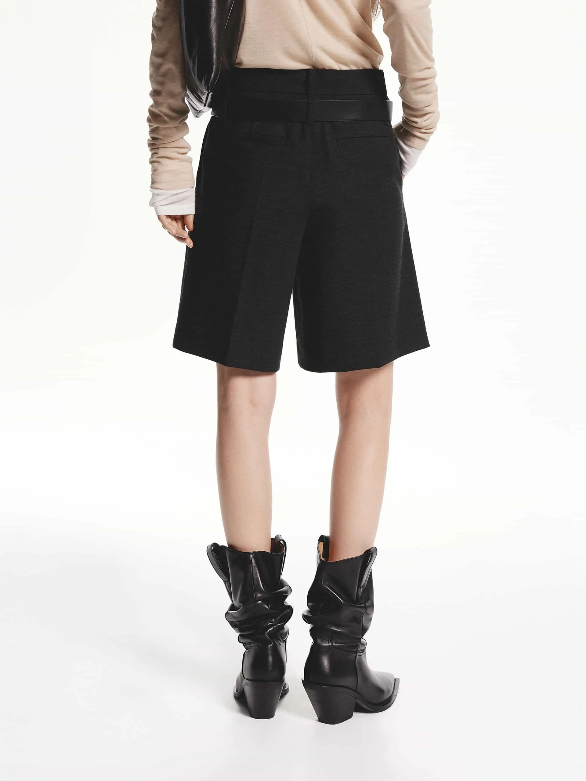 Double Waist Tailored Shorts